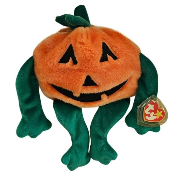 Ty Beanie Buddy 1999 - Pumpkin The Halloween Pumpkin - Picture 1 of 7
